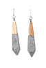 Black Metallic Drop Earrings