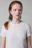 Emerald Metallic Drop Earrings