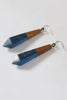 Blue Metallic Drop Earrings