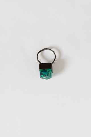 Metallic Resin Rings Metallic Emerald