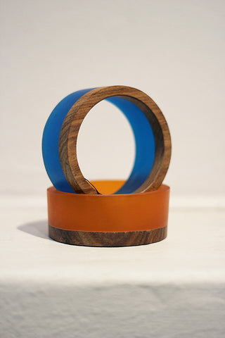 Resin & Rosewood Bangle GIFT PACK Royal/Fanta