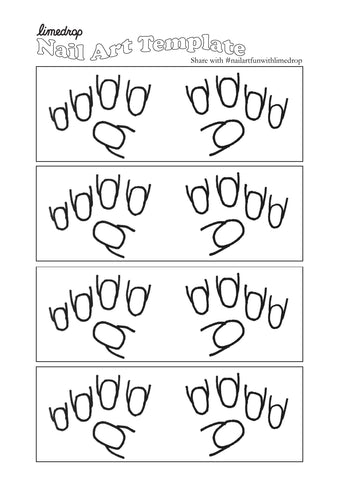 Nail Art A4 Printable Template