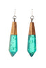 Emerald Metallic Drop Earrings