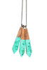 Emerald Metallic Drop Necklace