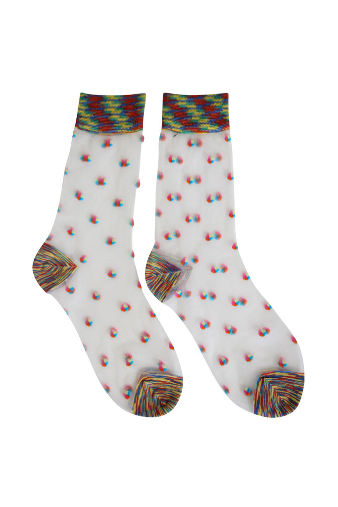 Coloured Spot Socks Multi