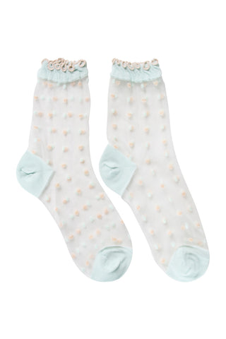 Sheer Mint Spot Socks