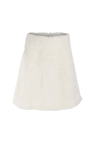 White Teddy Fleece Skirt