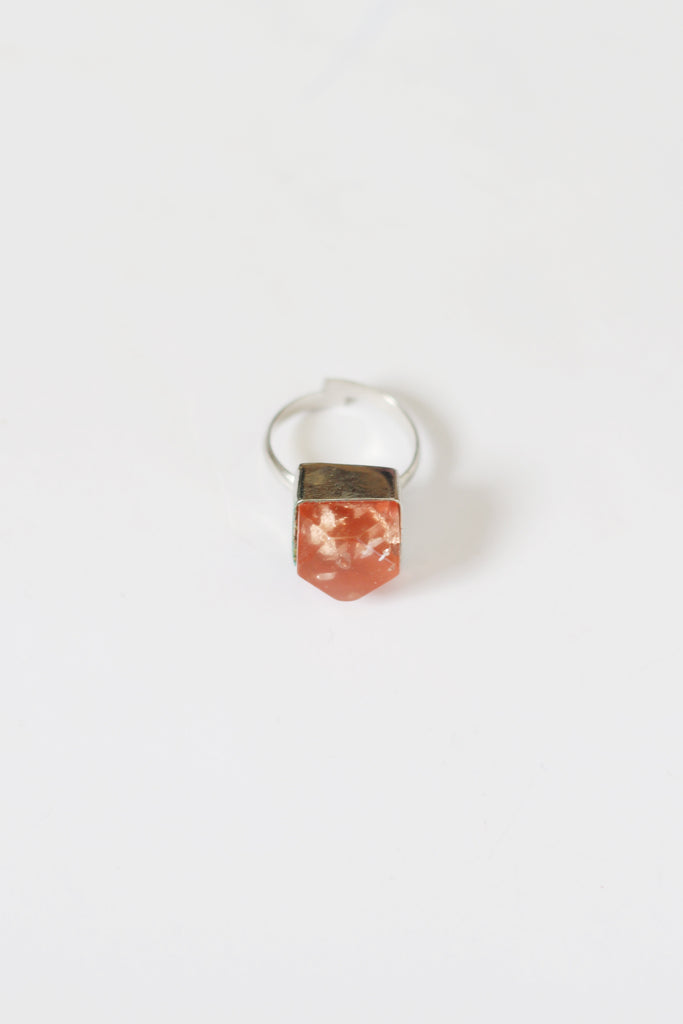 Metallic Resin Rings Metallic Pink