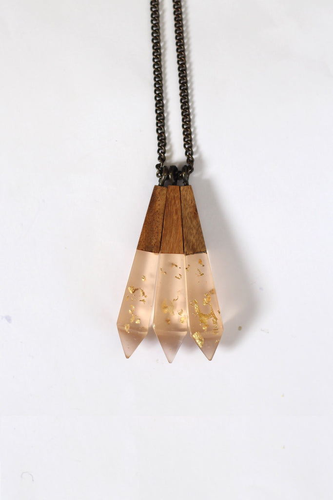 Gold Metallic Drop Necklace