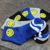Blue Smiley Socks