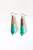 Emerald Metallic Drop Earrings