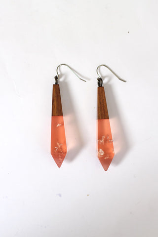 Rose Metallic Drop Earrings