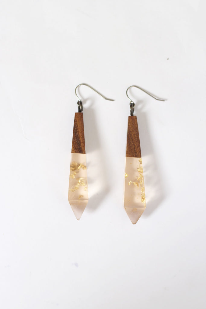 Gold Metallic Drop Earrings