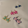 Lime Full Bloom Flower Earrings