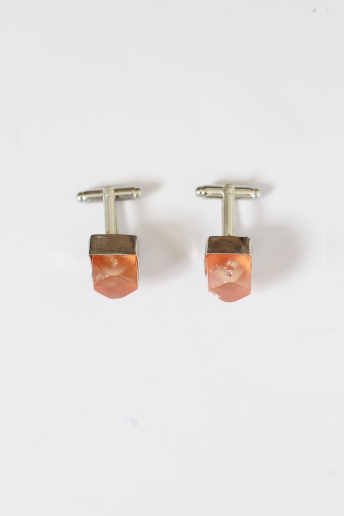 Metallic Resin Cufflinks Metallic Pink