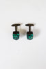 Metallic Resin Cufflinks Metallic Emerald