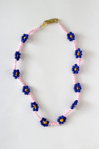 Pink Daisy Necklace