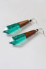 Emerald Metallic Drop Earrings