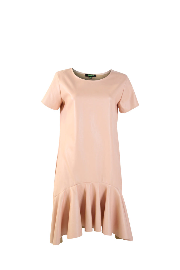 Blush Vegan Leather Dress